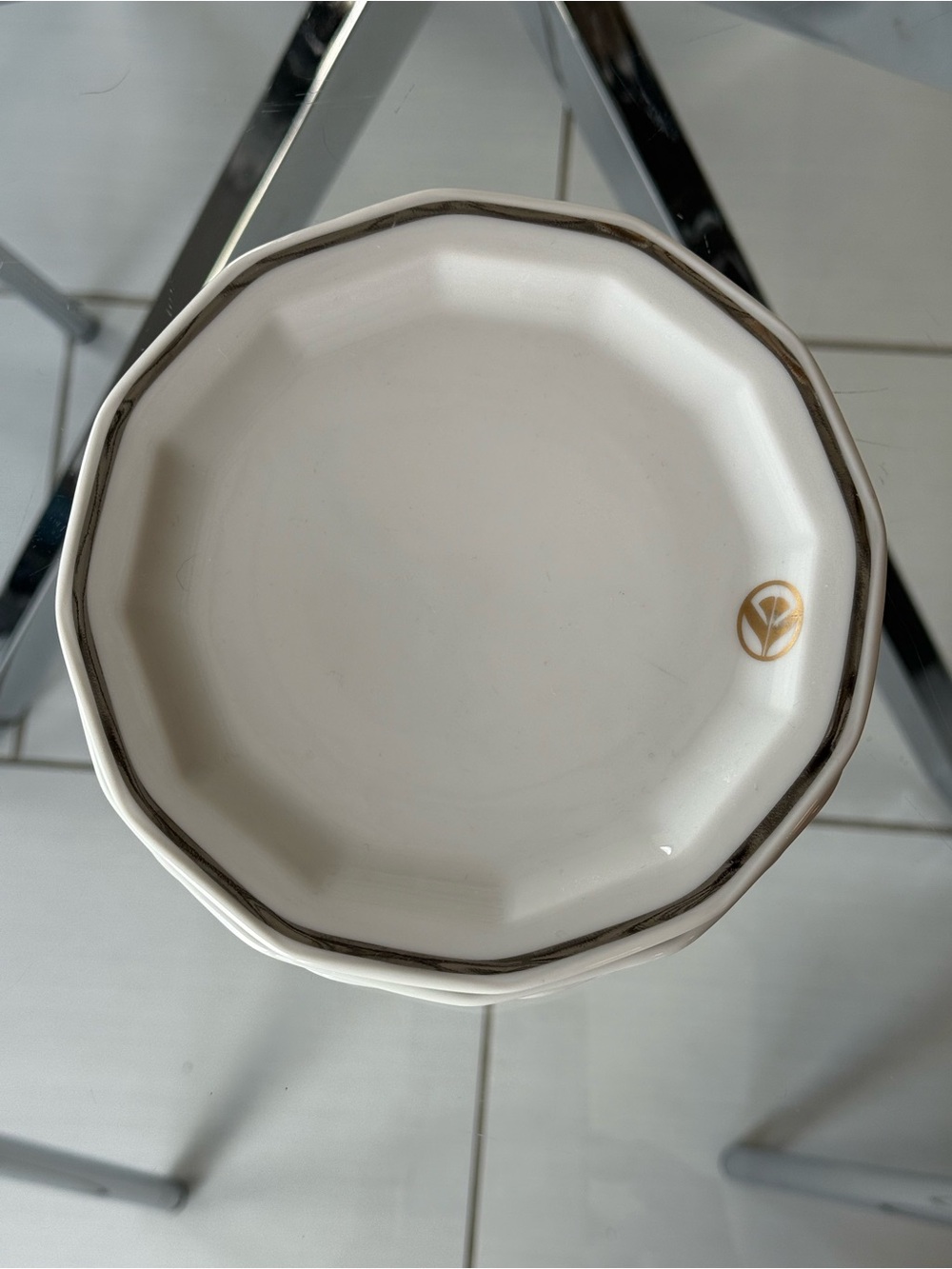 Rosenthal White Polygon Porcelain side/dessert Plate